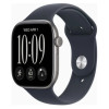 Apple Watch Series 12 GPS 46mm Space Gray Aluminum Case with Navy Blue Sport Band M/L (MJEJ4)