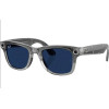 Ray-Ban Meta Wayfarer Gen2 Standard Shiny Transparent Grey Frame/Clear Sapphire Lenses (RW4012 6840MF 53-22)