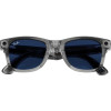 Ray-Ban Meta Wayfarer Gen2 Standard Shiny Transparent Grey Frame/Clear Sapphire Lenses (RW4012 6840MF 53-22)