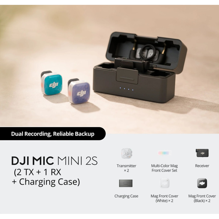 DJI Mic Mini 2S (2 TX + 1 RX + Charging Case)