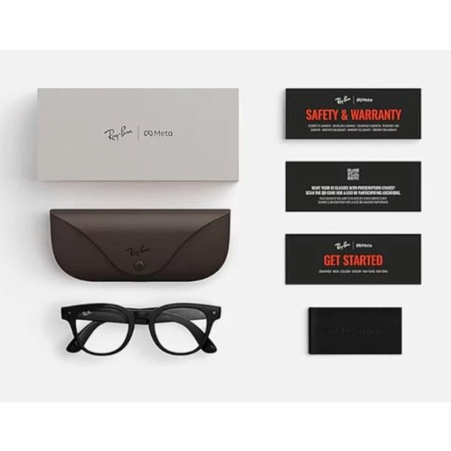 Ray-Ban Meta Scriber Optics Gen 2 - Shiny Black Frame with Demo Lens (RW7002 2000 49-22)