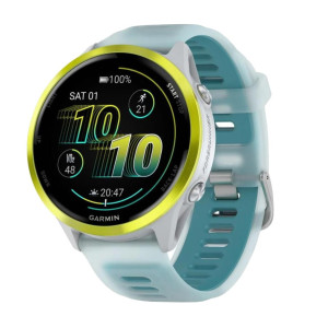 Garmin Forerunner 570 47mm Amp Yellow Aluminum w. Translucent Whitestone/Turquoise Band (010-02971-01)