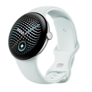 Google Pixel Watch 5 45mm Wi-Fi Polished Silver Aluminum case / Fog Active Band