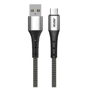 Aspor Кабель A193 USB – Type-C 2.4A/1м- чорний