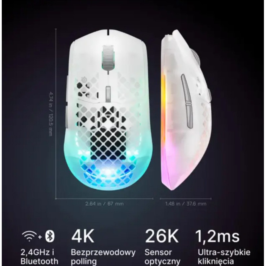 SteelSeries Aerox 3 WL Gen 2 Ghost (62715)