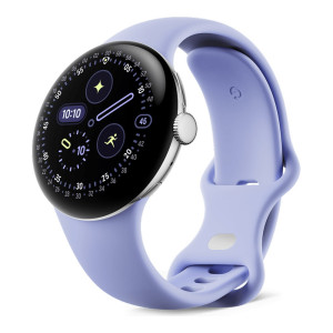 Google Pixel Watch 4 41mm Wi-Fi Polished Silver Aluminum case / Iris Active Band