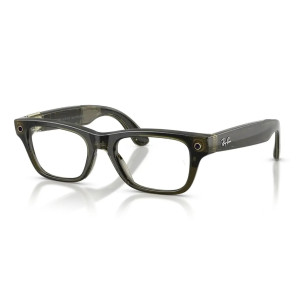 Ray-Ban Meta Blayzer Optics Gen2 Standard - Shiny Transparent Dark Olive / Demo Lens (RW7001 8530 50-19)