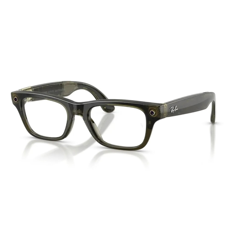 Ray-Ban Meta Blayzer Optics Gen2 Standard - Shiny Transparent Dark Olive / Demo Lens (RW7001 8530 50-19)