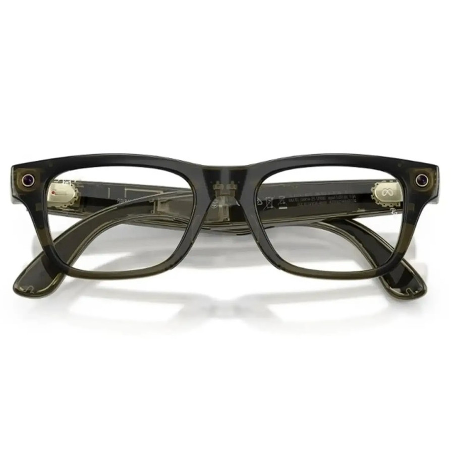 Ray-Ban Meta Blayzer Optics Gen2 Standard - Shiny Transparent Dark Olive / Demo Lens (RW7001 8530 50-19)
