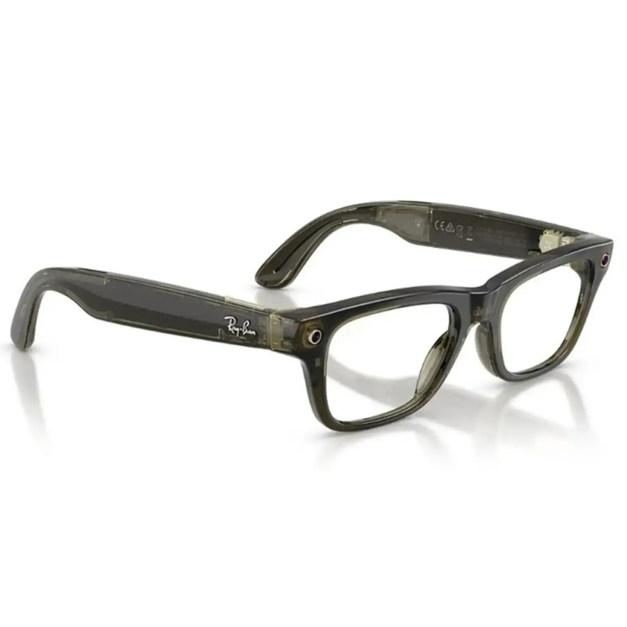 Ray-Ban Meta Blayzer Optics Gen2 Standard - Shiny Transparent Dark Olive / Demo Lens (RW7001 8530 50-19)