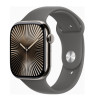 Apple Watch Series 10 GPS + Cellular 46mm Natural Titanium Case w. Stone Grey Sport Band - M/L (MWYA3)