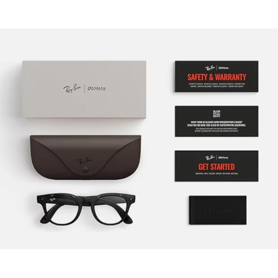 Ray-Ban Meta Scriber Optics Gen 2 - Transparent Black Frame with Demo Lens (RW7002 8526 49-22)