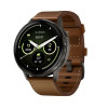 Garmin Venu 4 45 mm Slate with Brown Leather Band (010-03014-03)