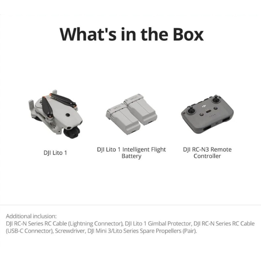 DJI Lito 1 Two-Battery Combo RC-N3 (CP.MA.00001011.01)