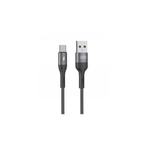Aspor AC-53 USB кабель Type-C Nylon Braided Fast Charge 5A/1м- темно-сірий