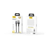 Aspor AC-53 USB кабель Type-C Nylon Braided Fast Charge 5A/1м- темно-сірий