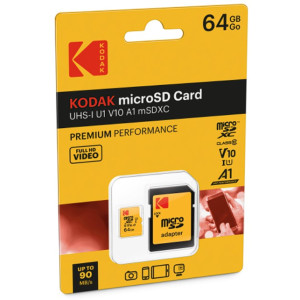 Kodak 64 GB microSDXC Premium (EKMSDM64GXC10K)