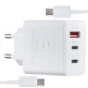 Samsung 65W Power Adapter Trio (with Type-C cable) White (EP-T6530XWE) (High Copy)