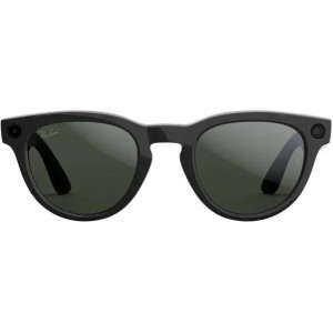 Ray-Ban Meta Headliner Gen2 HighBridge Fit Shiny Black/Clear-Graphite Green Transitions RW4013 601/1M 50-23