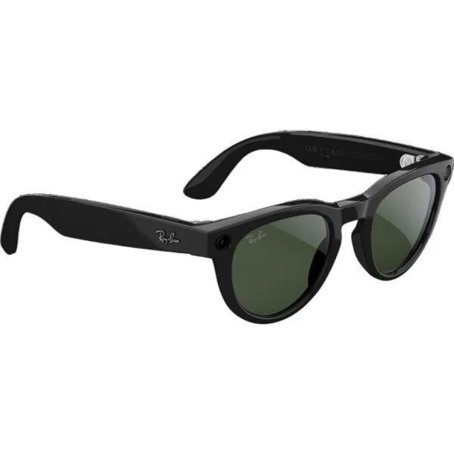 Ray-Ban Meta Headliner Gen2 HighBridge Fit Shiny Black/Clear-Graphite Green Transitions RW4013 601/1M 50-23