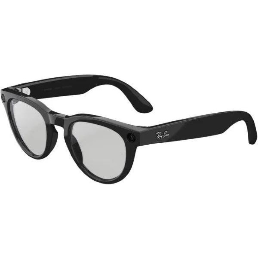 Ray-Ban Meta Headliner Gen2 HighBridge Fit Shiny Black/Clear-Graphite Green Transitions RW4013 601/1M 50-23