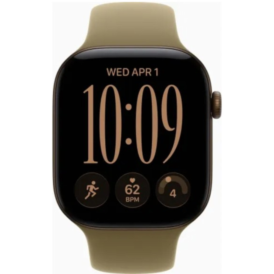 Apple Watch Series 12 GPS 46mm Dark Bronze Aluminum Case with Olive Sport Band M/L (MJEU4)