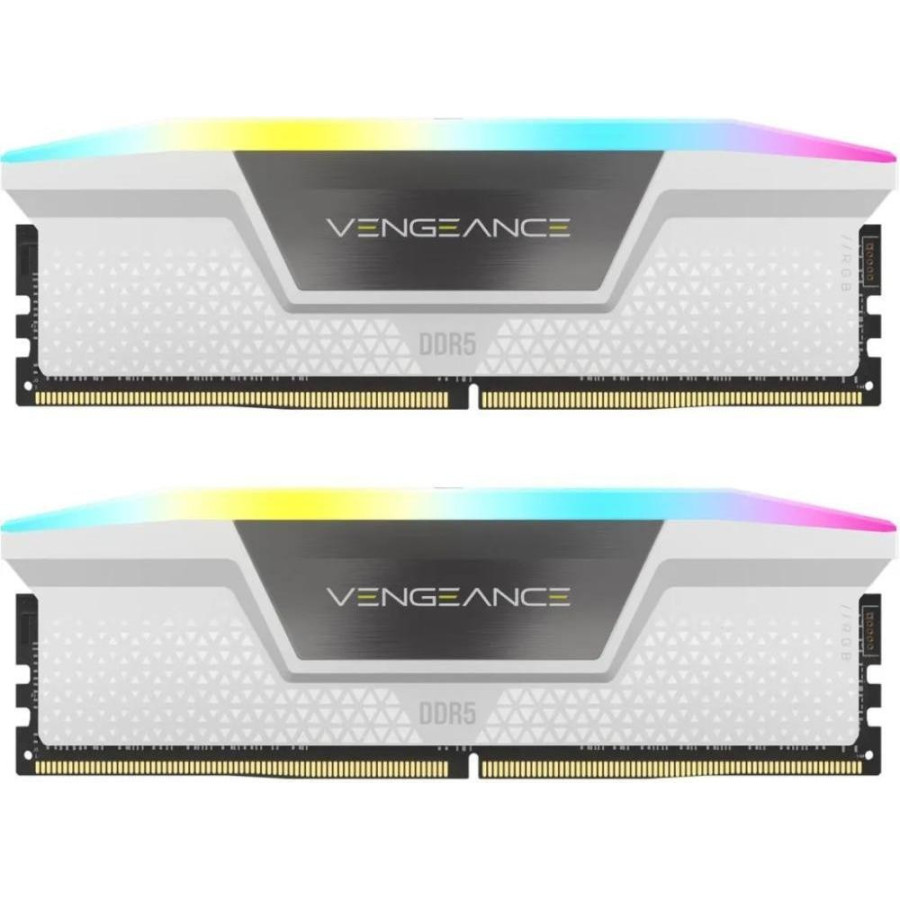Corsair 32 GB (2x16GB) DDR5 6000 MHz Vengeance RGB White (CMH32GX5M2B6000C30W)
