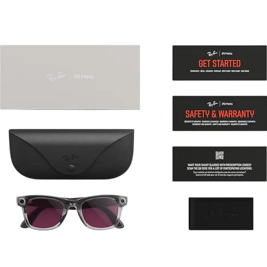 Ray-Ban Meta Wayfarer Gen 2 Lim.Ed. Stand.Matte Transparent Frame/Clear/Ruby Tr.Lens (RW4012 6770MI 50-22)