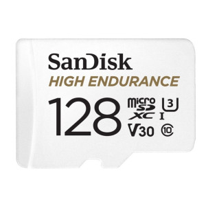 SanDisk 128 GB microSDXC High Endurance UHS-I U3 V30 + SD adapter SDSQQNR-128G-GN6IA
