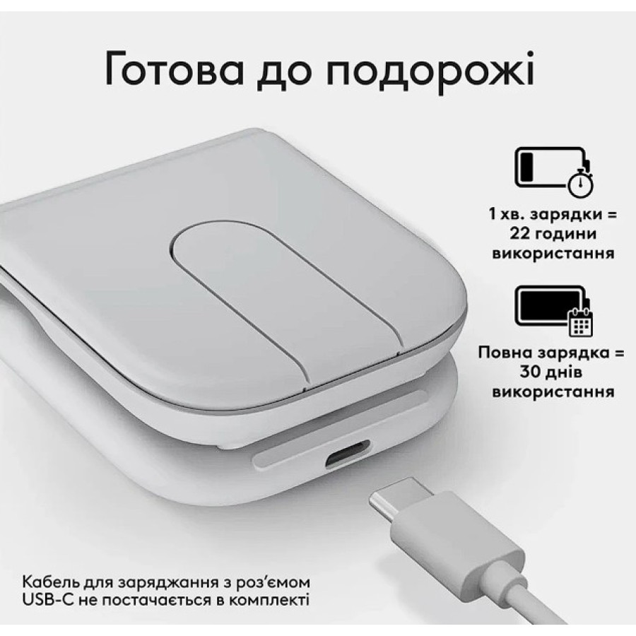 Logitech Mobi Fold Bluetooth OffWhite (910-007632)