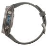 Garmin Fenix 9 43mm Titanium with Pebble Gray Silicone Band (010-04761-10/11)