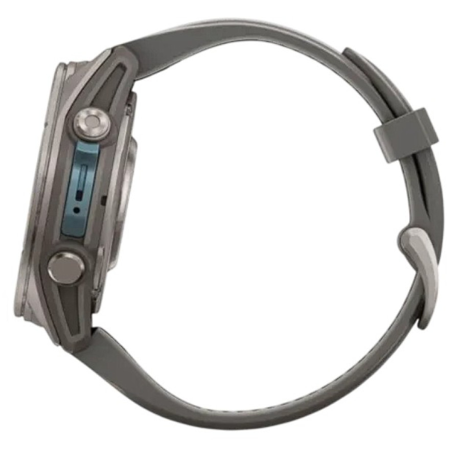 Garmin Fenix 9 43mm Titanium with Pebble Gray Silicone Band (010-04761-10/11)