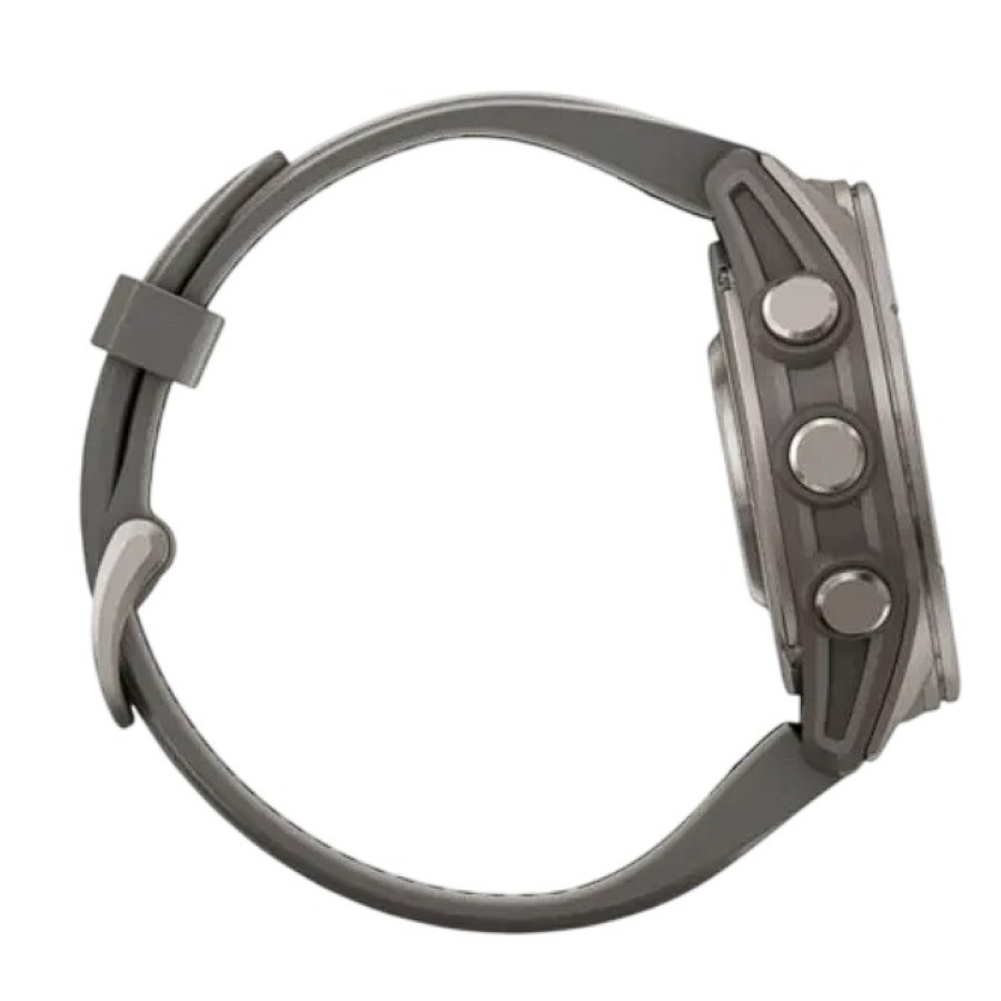 Garmin Fenix 9 43mm Titanium with Pebble Gray Silicone Band (010-04761-10/11)