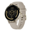 Garmin Venu 3S Soft Gold S. Steel Bezel w. French Gray Case and S. Band (010-02785-02)