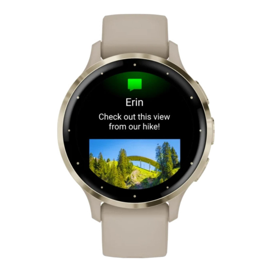 Garmin Venu 3S Soft Gold S. Steel Bezel w. French Gray Case and S. Band (010-02785-02)
