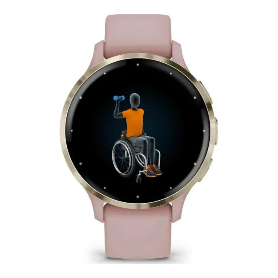 Garmin Venu 3S Soft Gold S. Steel Bezel w. Dust Rose Case and S. Band (010-02785-03)