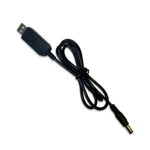 Кабель 5.5x2.5 на USB 1m з преобразователем напряжения 5V - 12V