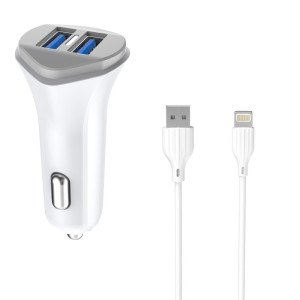 Aspor A903 Автомобільний зарядний пристрій (2USB/3.4A)- білий