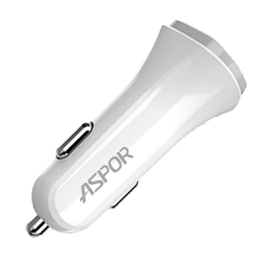 Aspor A906 Автомобільний зарядний пристрій PD (USB-C/3A/20W)- білий