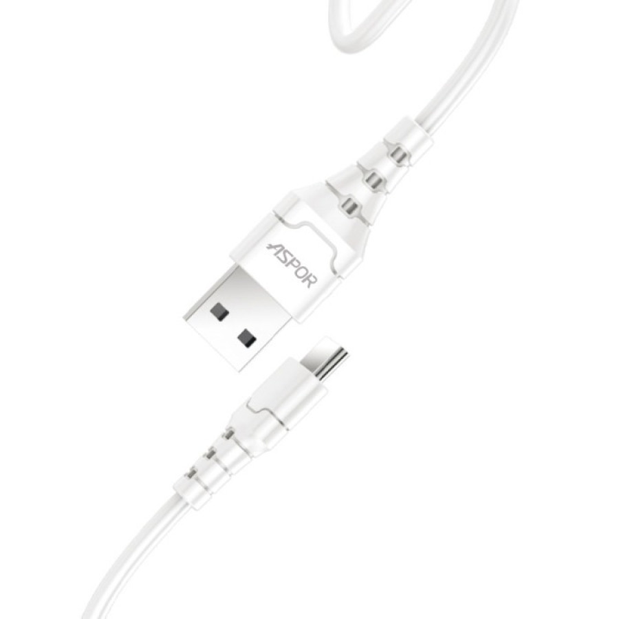 Aspor A102 USB кабель Type-C Fast Charge 3A/1м- білий