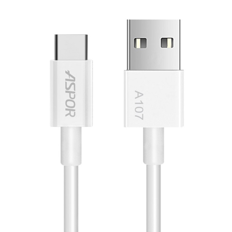 Aspor A107 USB кабель Type-C Econom пак 2.1A/1.2м- білий