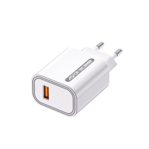 Aspor A803 Мережевий зарядний пристрій (USB/18W) + USB кабель Type-C- білий