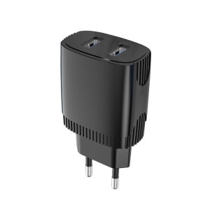 Aspor A811 Мережевий зарядний пристрій (2USB/2.4A)- чорний