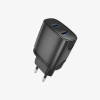 Aspor A811 Мережевий зарядний пристрій (2USB/2.4A)- чорний