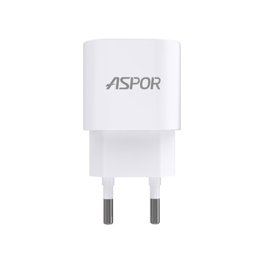 Aspor A818 Plus Мережевий зарядний пристрій (1USB/2.4A)- білий