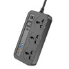 Aspor A505 Мережевий фільтр-подовжувач PD (3USB/USB-C/3A/20W/2м)- чорний