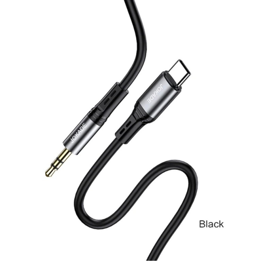 Jokade JA106 AUX кабель 3.5mm - Type-C -чорний