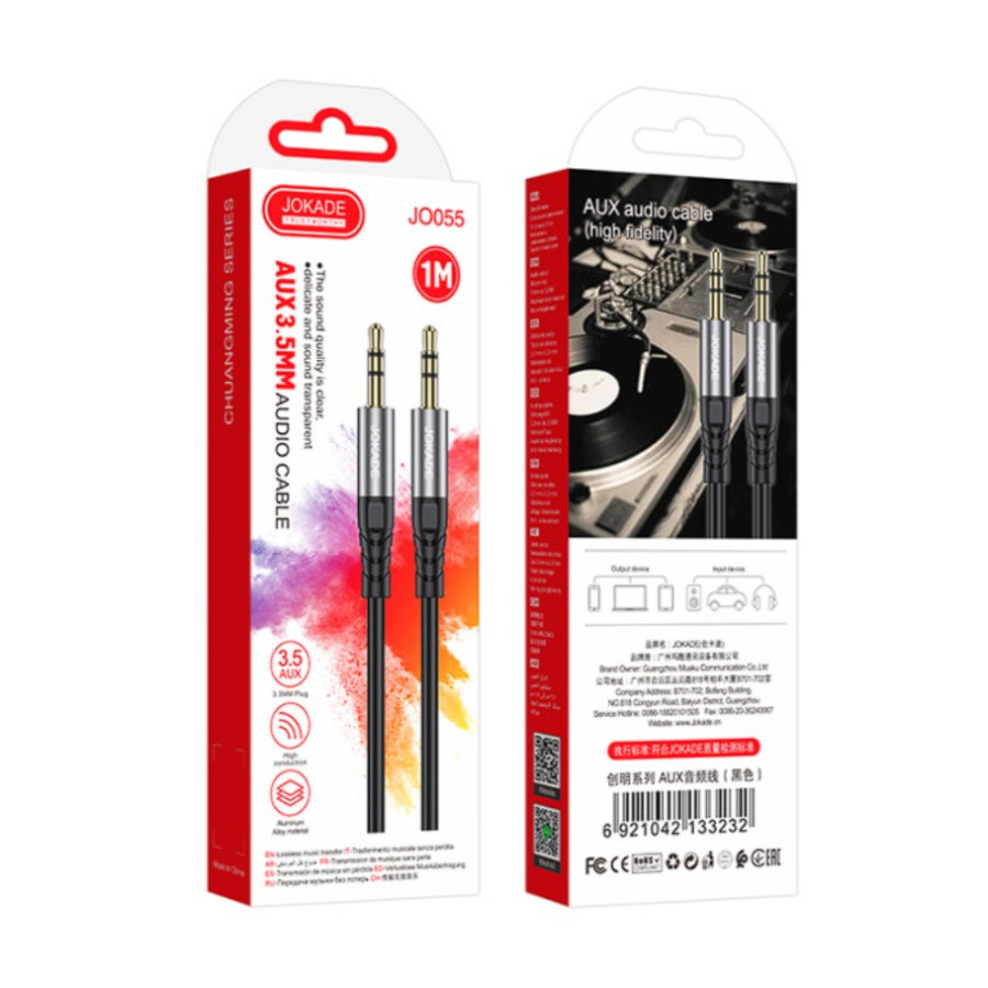 Jokade JO055 AUX кабель 3.5mm - 3.5mm -чорний