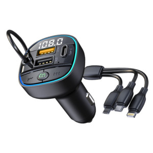 Jokade JH016 FM модулятор (трансмітер) (PD/100W/3in1) - чорний