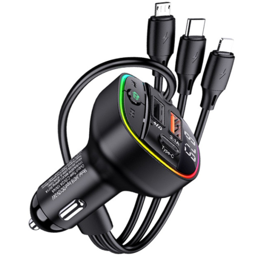 Jokade JH016 FM модулятор (трансмітер) (PD/100W/3in1) - чорний
